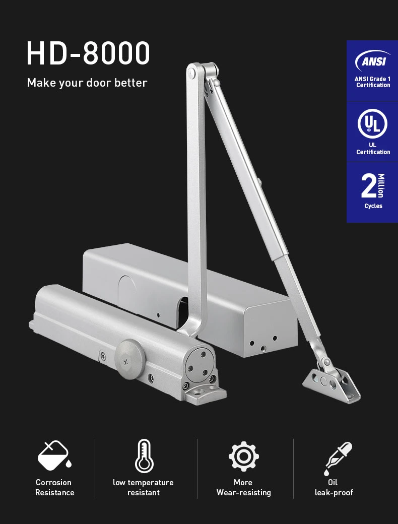 HD-8000 UL En1-En6 200kg Heavy Duty Hydraulic Door Closer