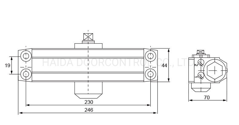 HD-8000 UL En1-En6 200kg Heavy Duty Hydraulic Door Closer